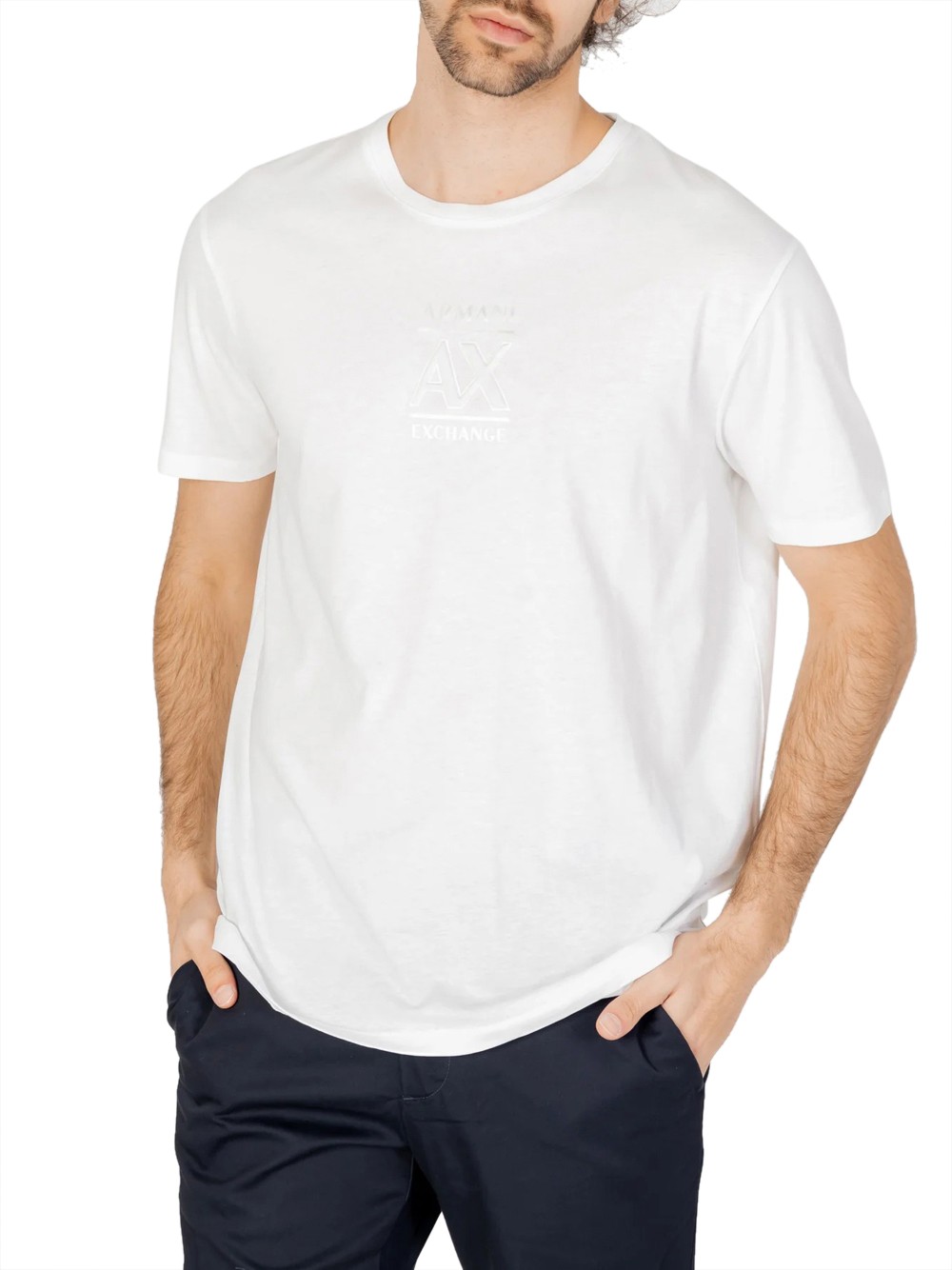 Armani-Exchange Uomo Bianco T-Shirt Armani Exchange Da -