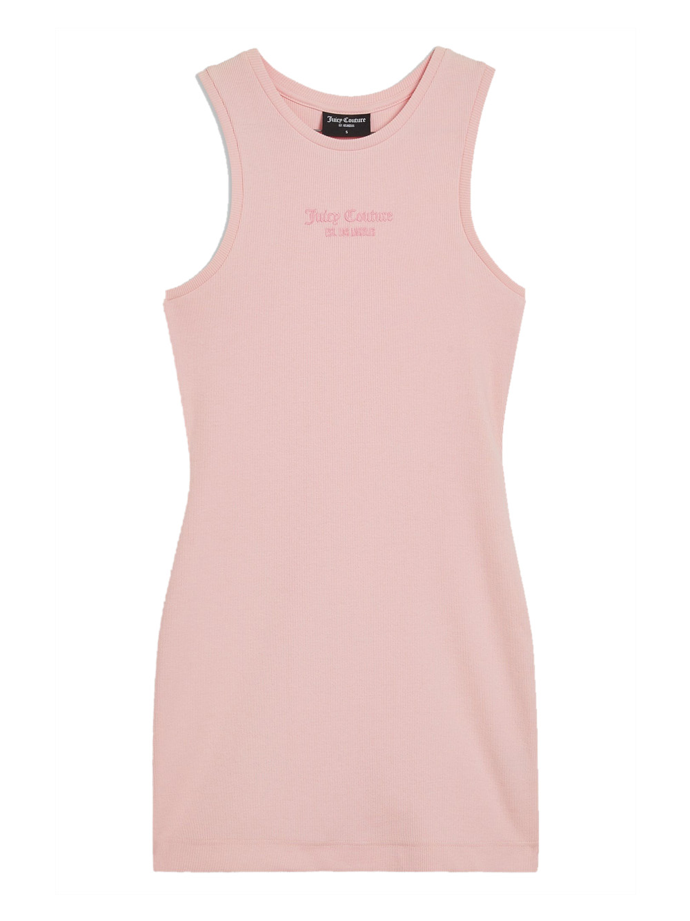 juicy-couture vestito mini juicy couture bentley rib jersey da donna - rosa, rosa, female