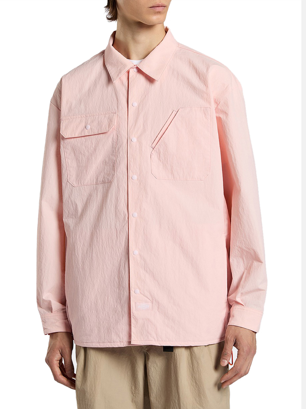 Dickies Uomo Rosa Camicia Casual Oversized Da
