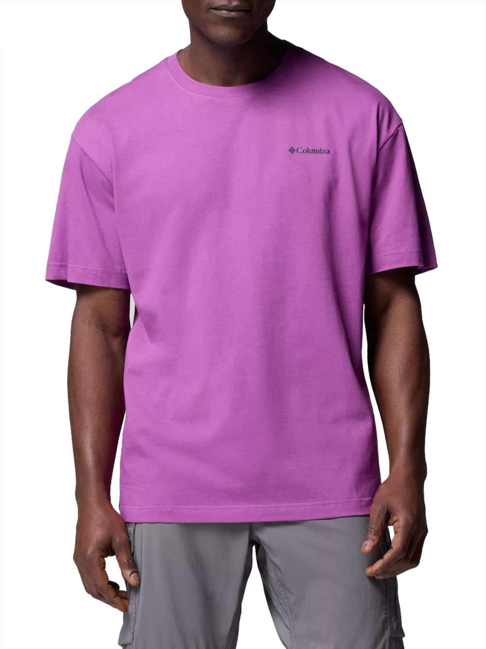 columbia men's t-shirt - fuxia size l