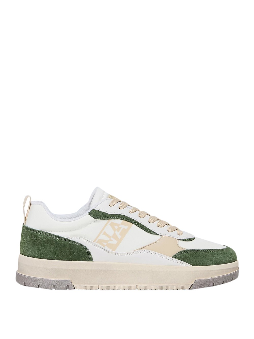 napapijri herren turnschuhe - weiß grün größe 42