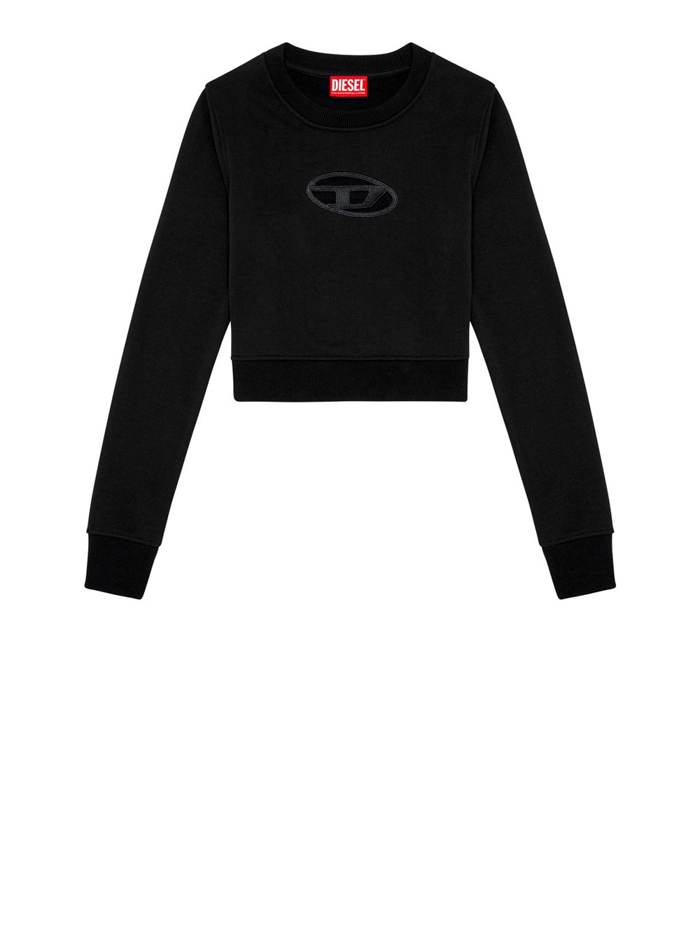 Diesel Donna Nero Felpa Slimmy Da