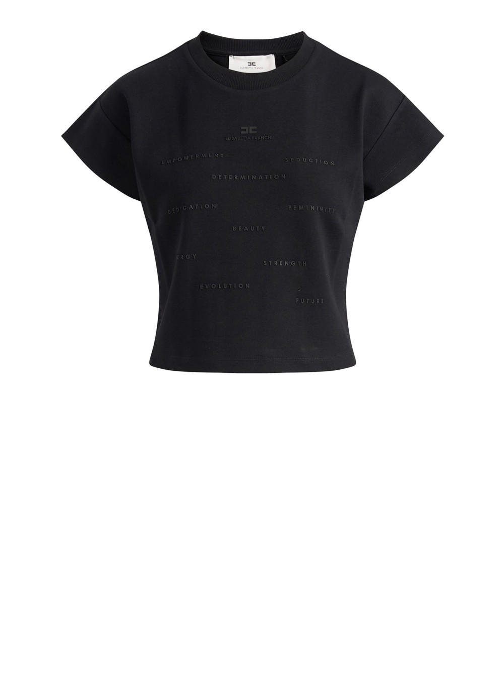 elisabetta franchi damen-t-shirt - schwarz größe 44