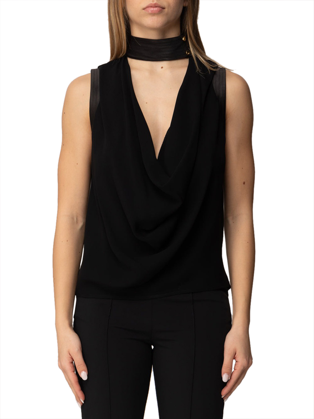 top elisabetta franchi da donna - nero taglia 42