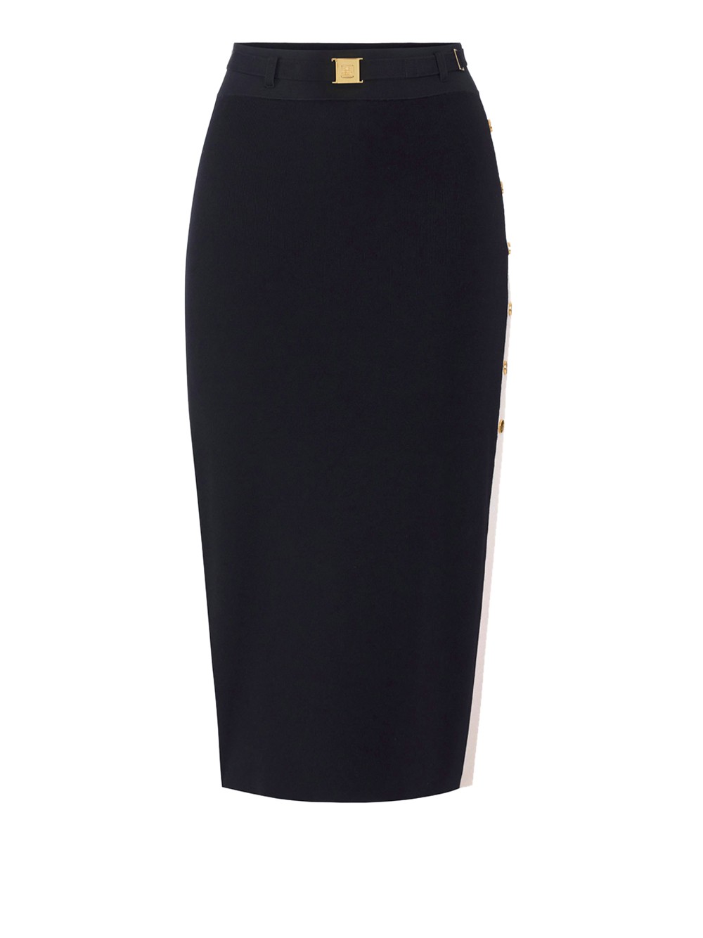 elisabetta franchi damen longuette rock - schwarz größe 42