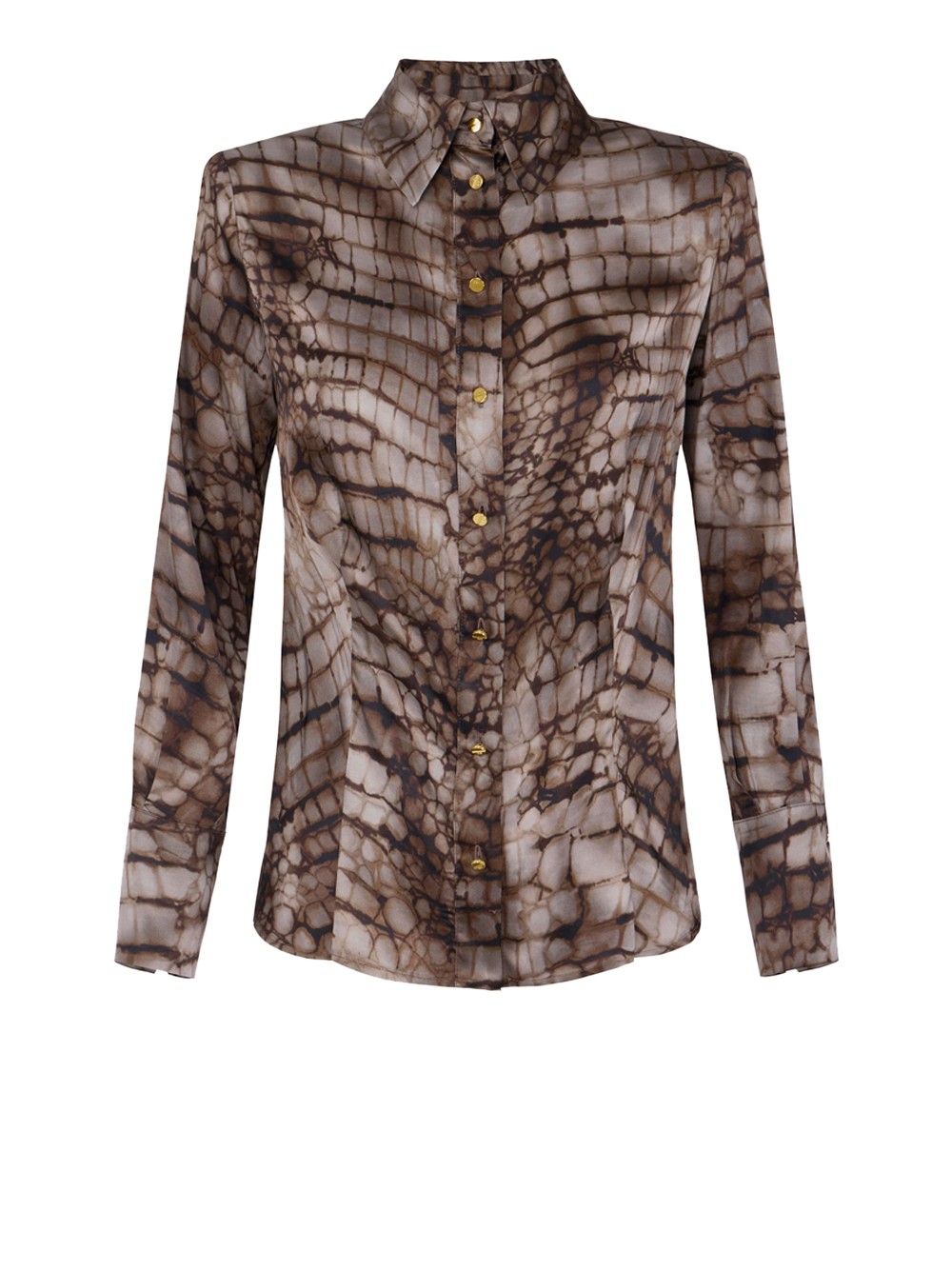 elisabetta franchi damenhemd - braun größe 40