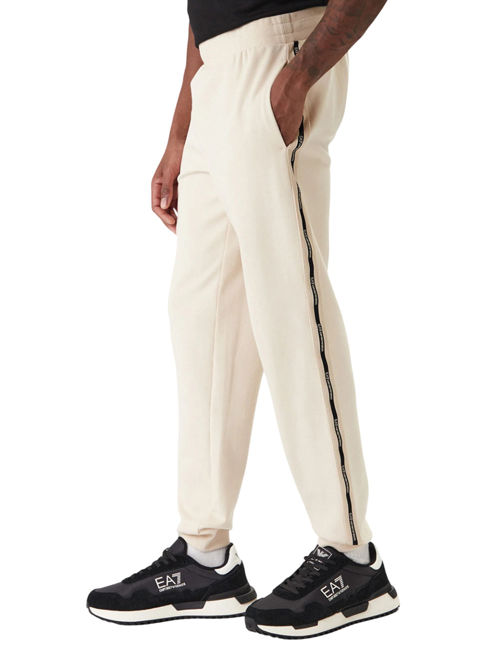 Ea7 Uomo Avorio Pantalone Tuta Da