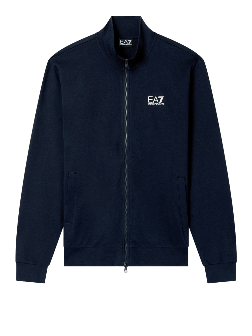 Ea7 Uomo Blu Felpa Zip Da