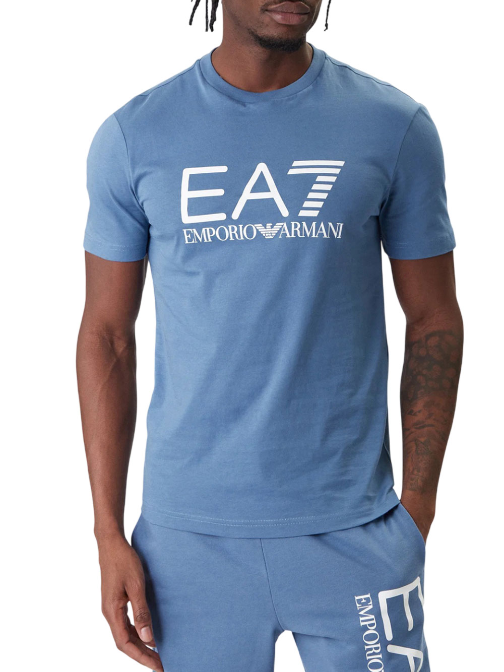 Ea7 Uomo Blu T-Shirt Da