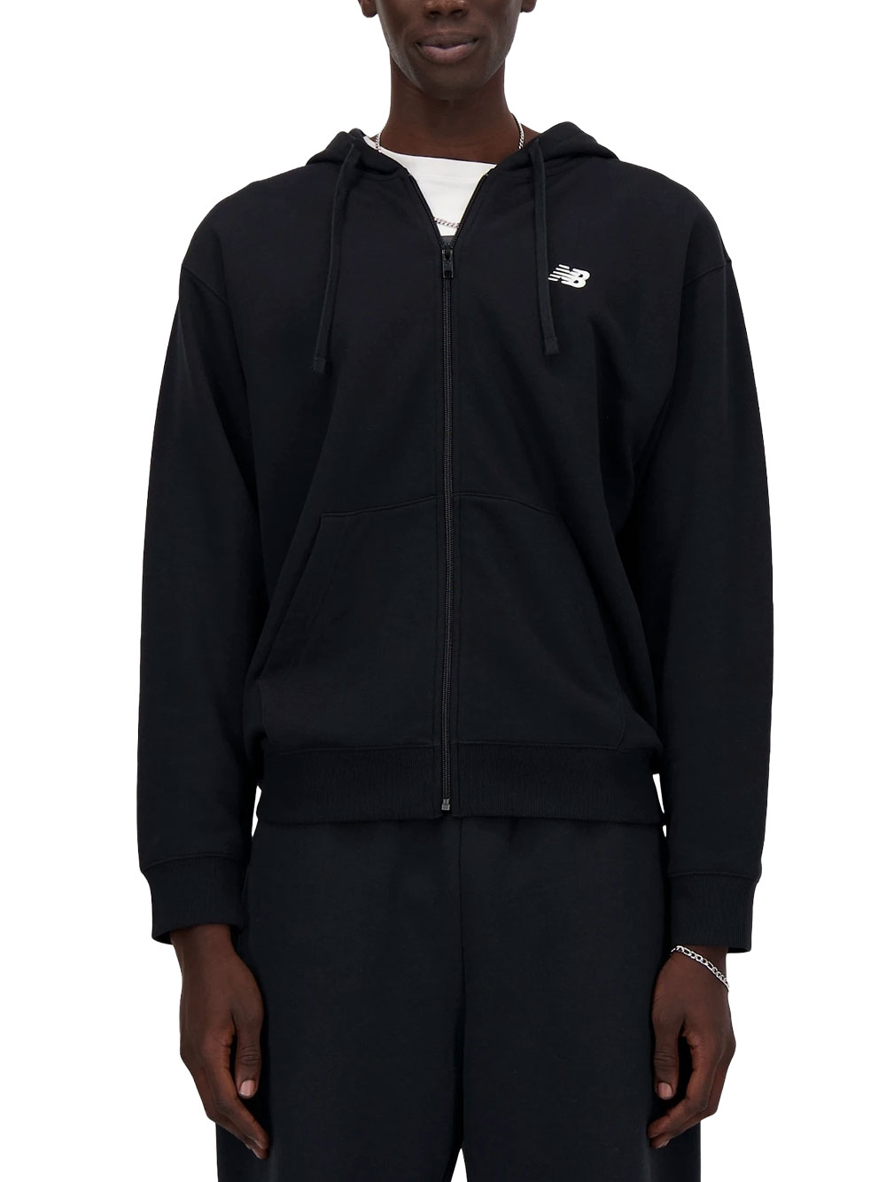 new balance herren zip sweatshirt - schwarz größe m