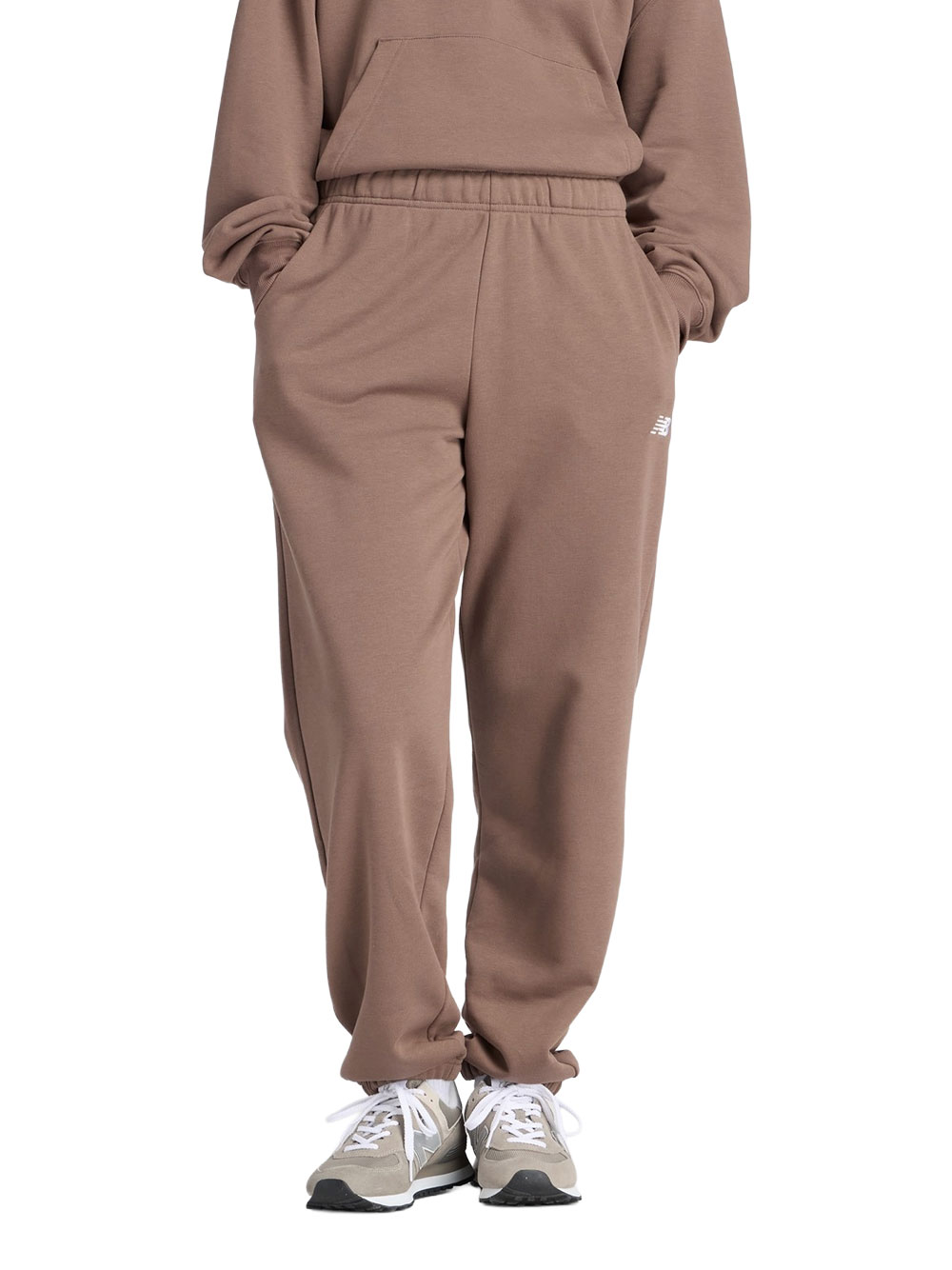 new balance french terry sweatpants für frauen - braun größe m