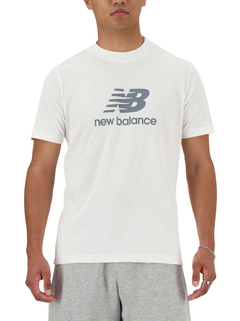 new balance herren-t-shirt - weiß größe xs