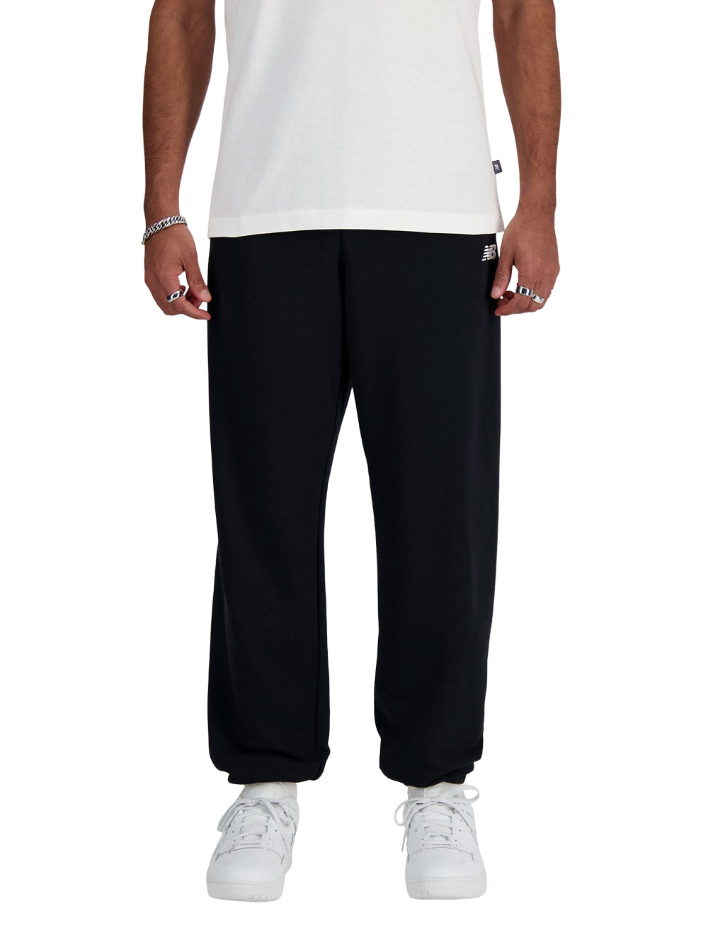 new balance herren-trainingsanzugshose - schwarz größe m