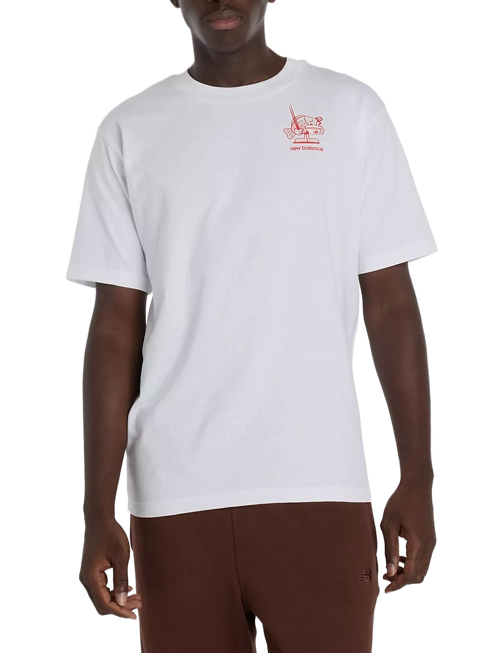 new balance herren-t-shirt - weiß größe xl