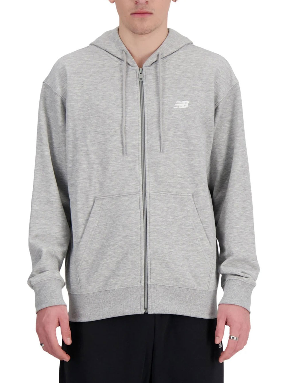 new balance herren zip sweatshirt - grau größe l