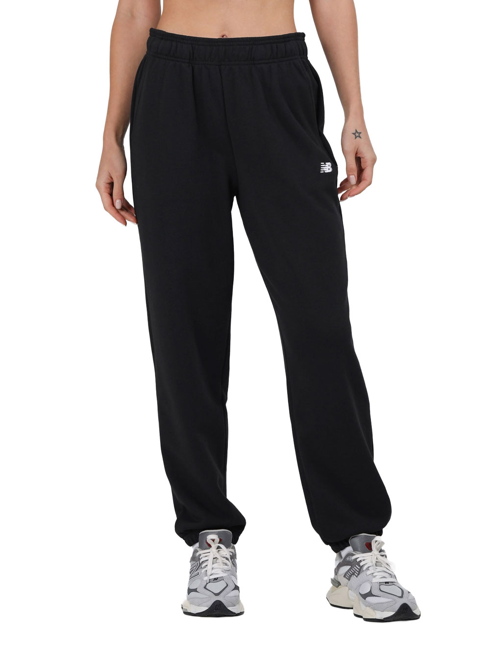 new balance french terry sweatpants für frauen - schwarz größe m