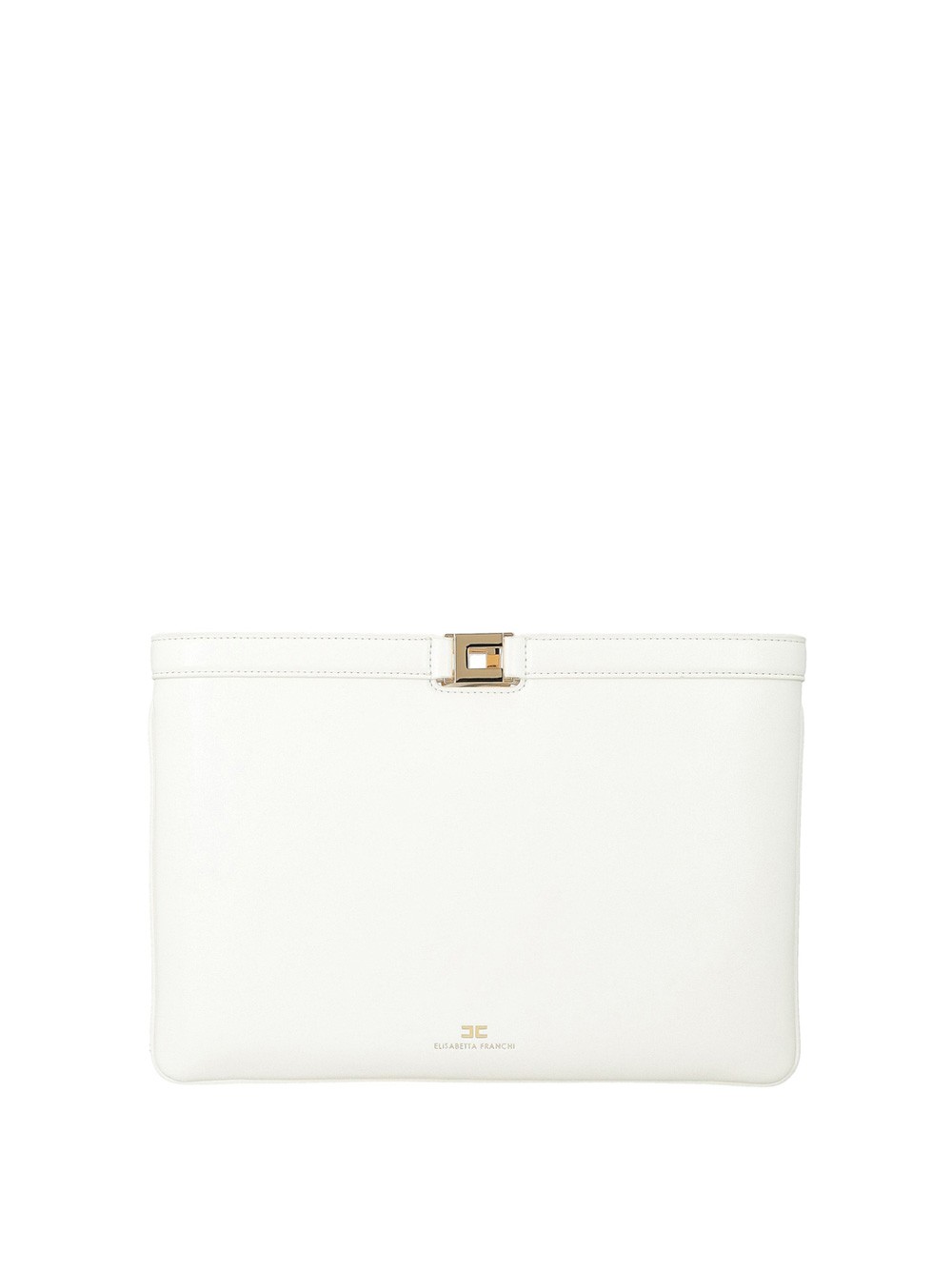 elisabetta franchi clutch tasche ivory - damen größe tu