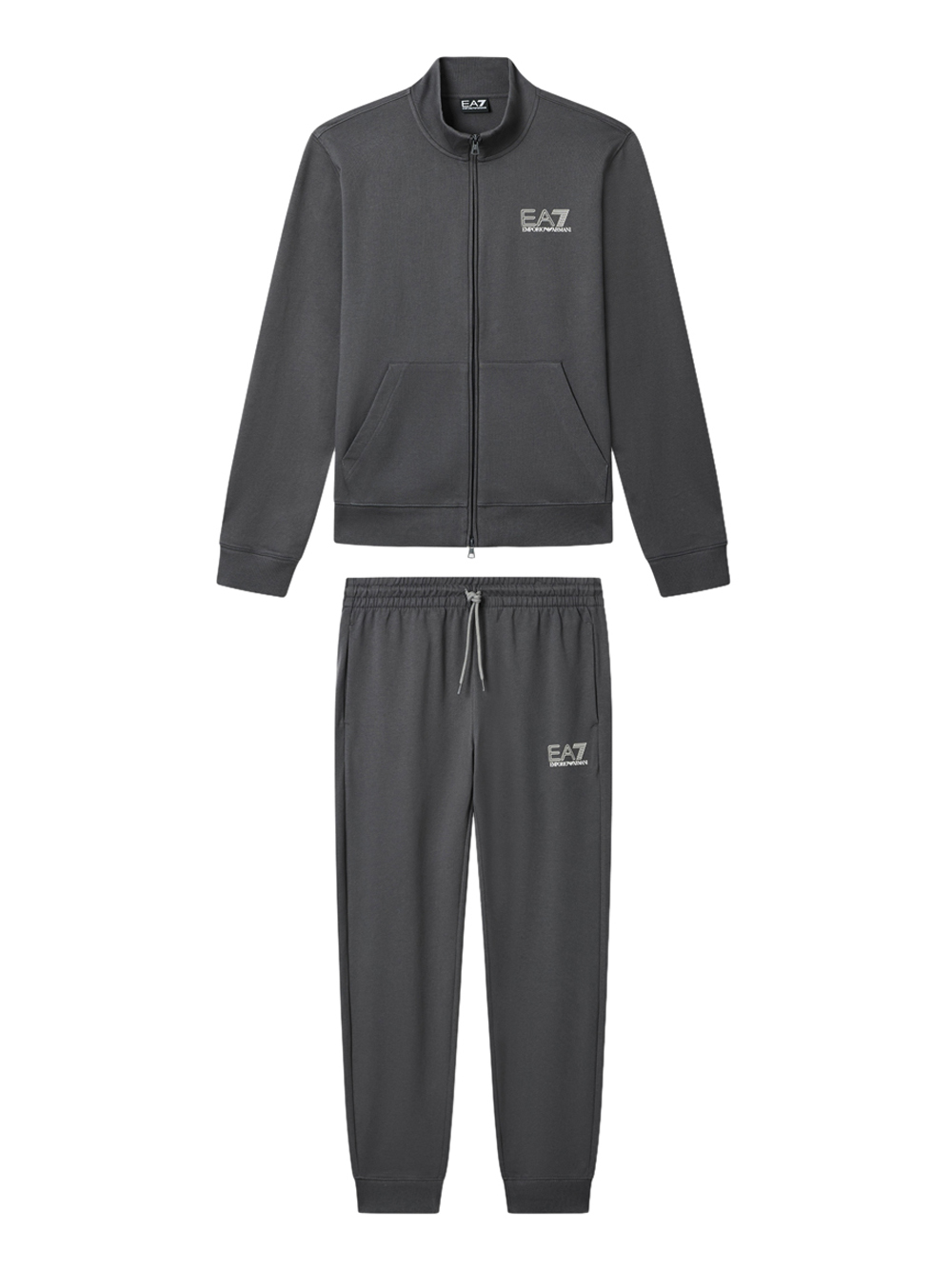 Ea7 Uomo Grigio Tuta Sportiva Da