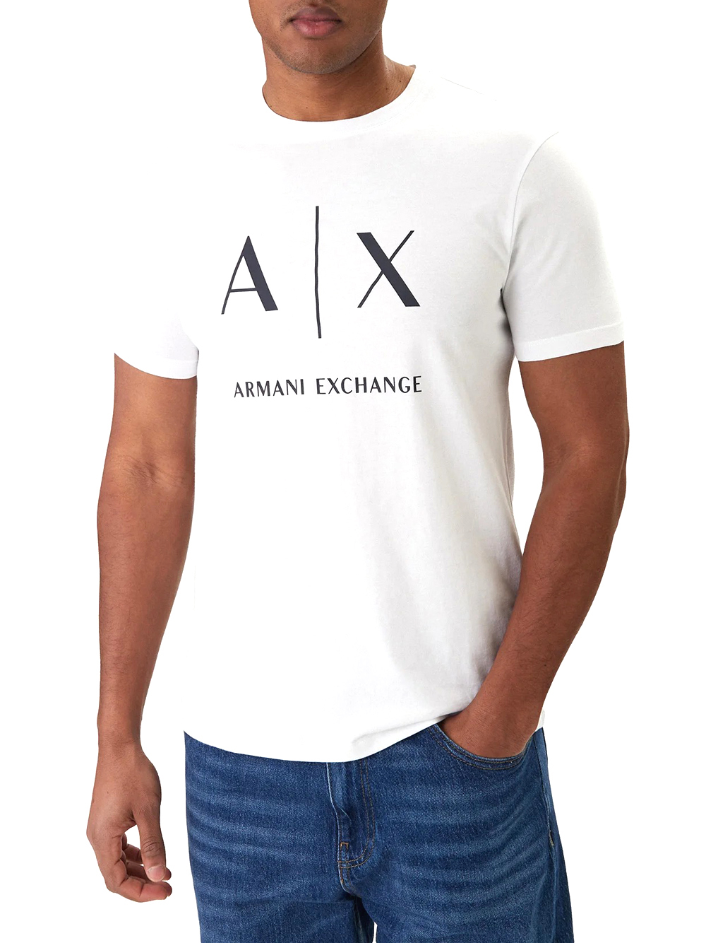 Armani-Exchange Uomo Bianco T-Shirt Armani Exchange Da