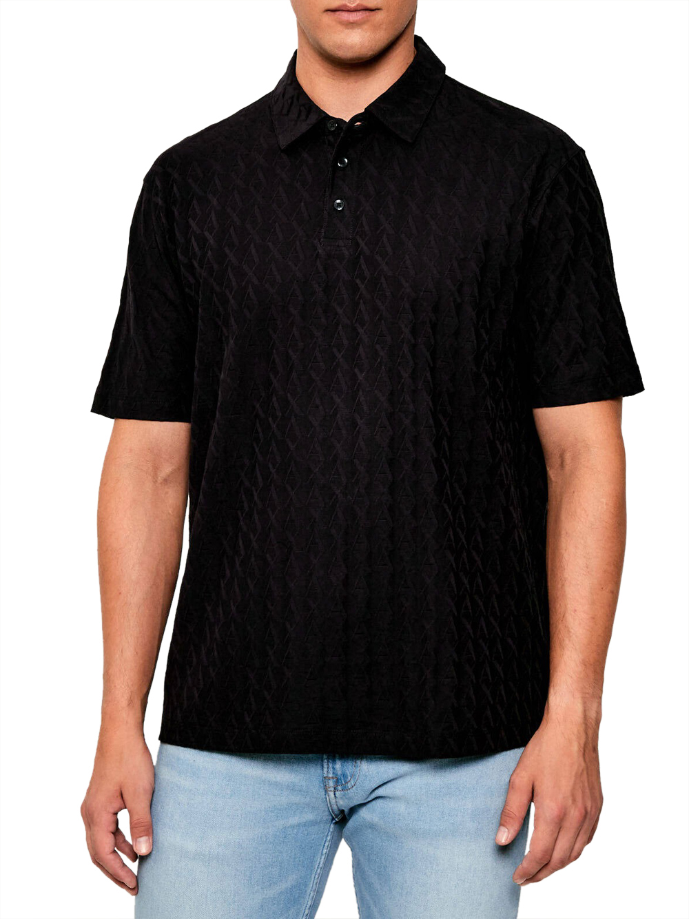 Armani-Exchange Uomo Blu Polo Armani Exchange Da