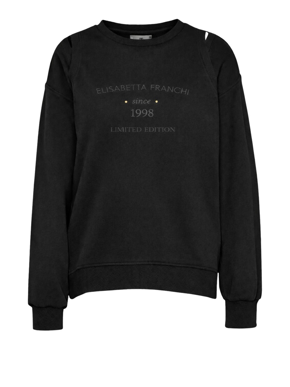 elisabetta franchi sweatshirt schwarz - damen größe 42