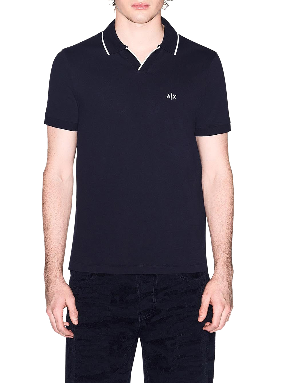 Armani-Exchange Uomo Blu Polo Armani Exchange Da