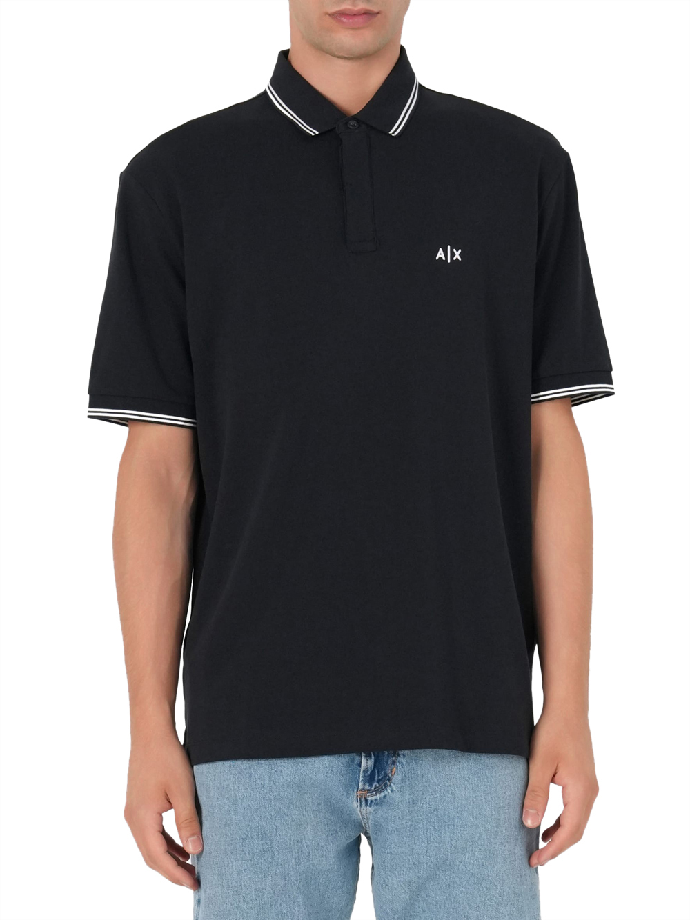 Armani-Exchange Uomo Blu Polo Armani Exchange Da
