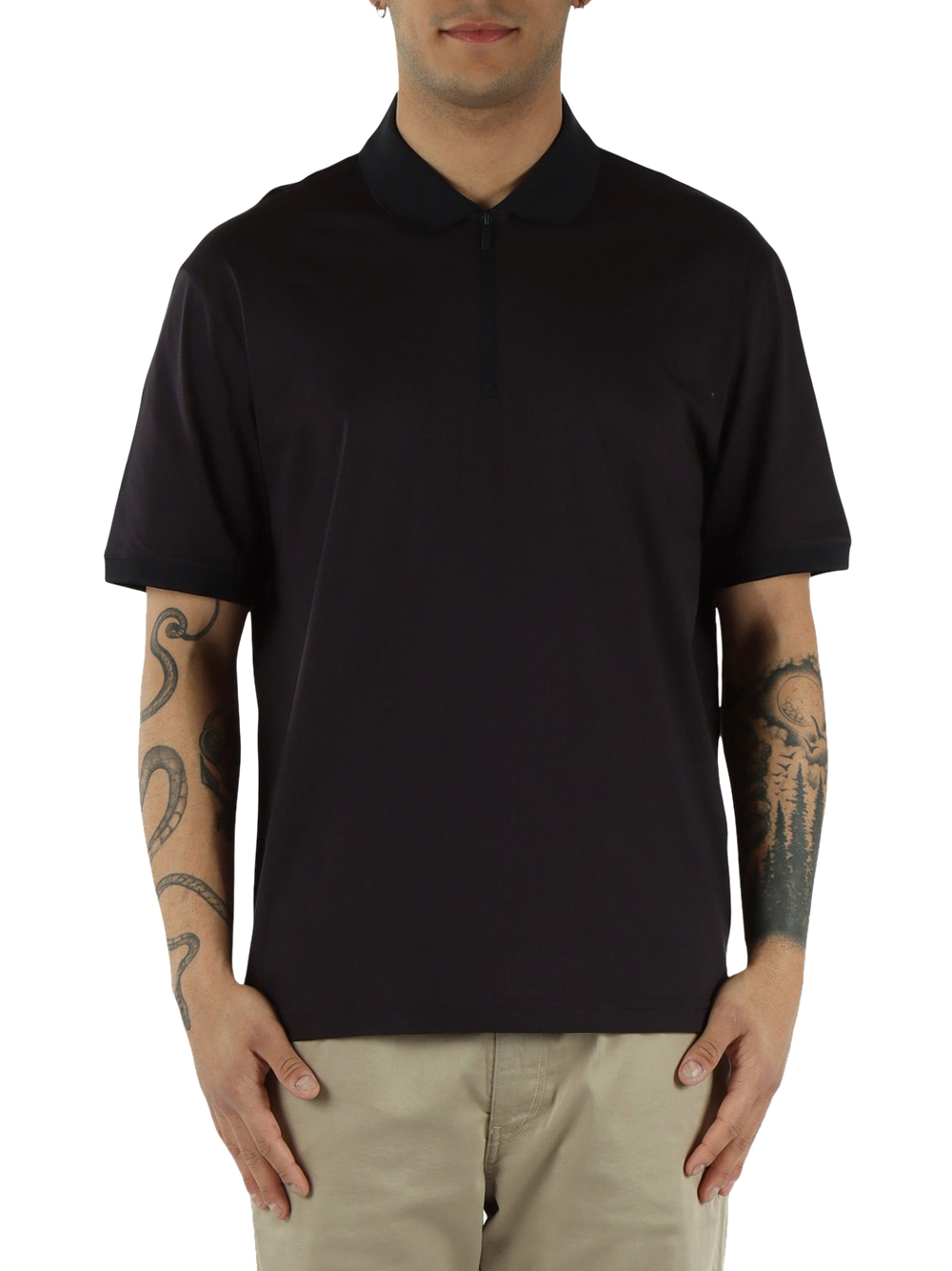 Armani-Exchange Uomo Blu Polo Armani Exchange Da