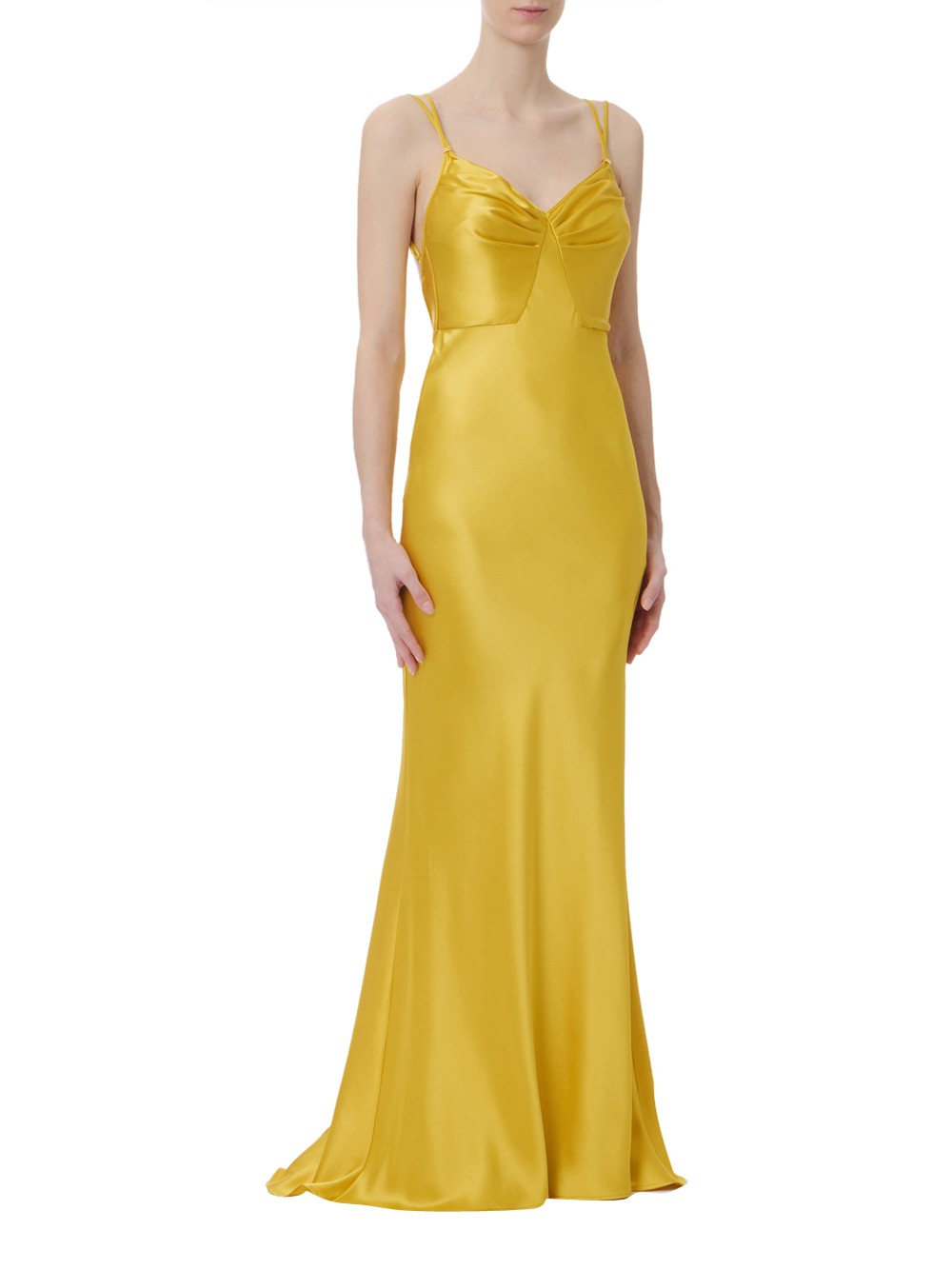 elisabetta franchi longuette-kleid gelb - damen größe 44