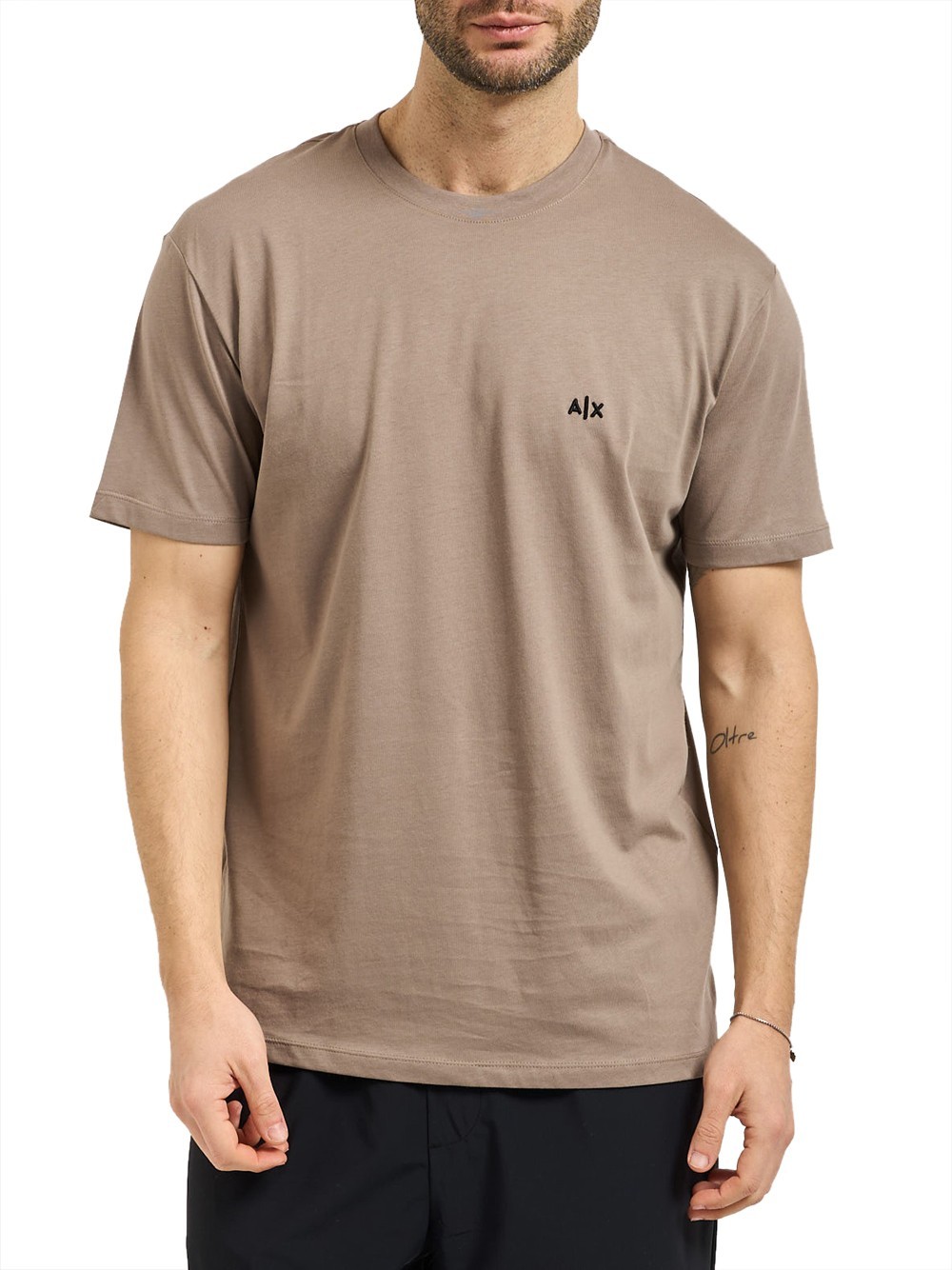 Armani-Exchange Uomo Beige T-Shirt Armani Exchange Da