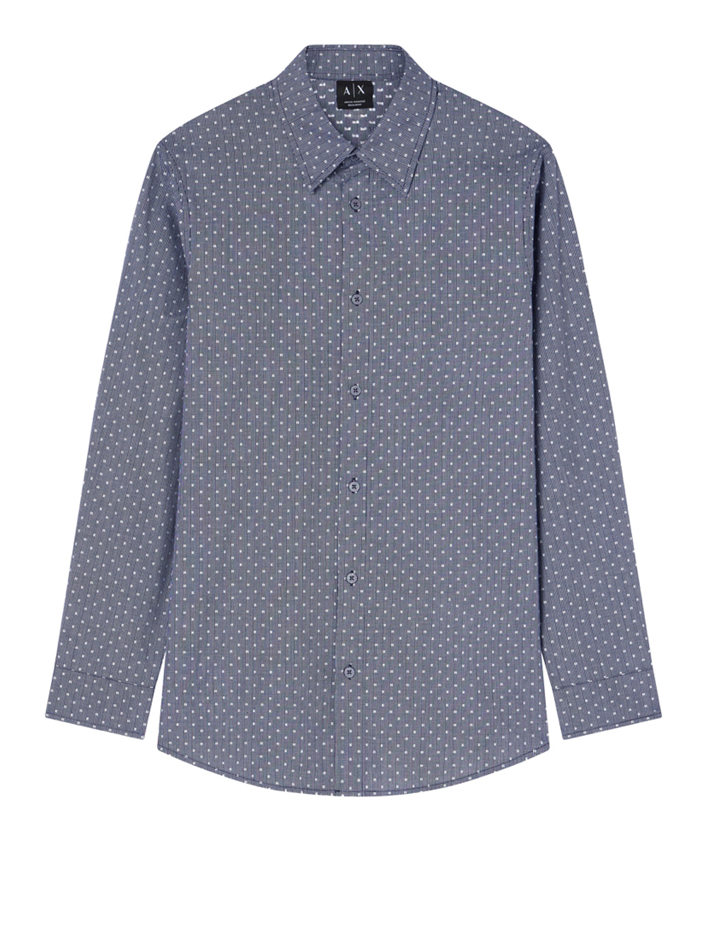 Armani-Exchange Uomo Blu Camicia Casual Armani Exchange Da