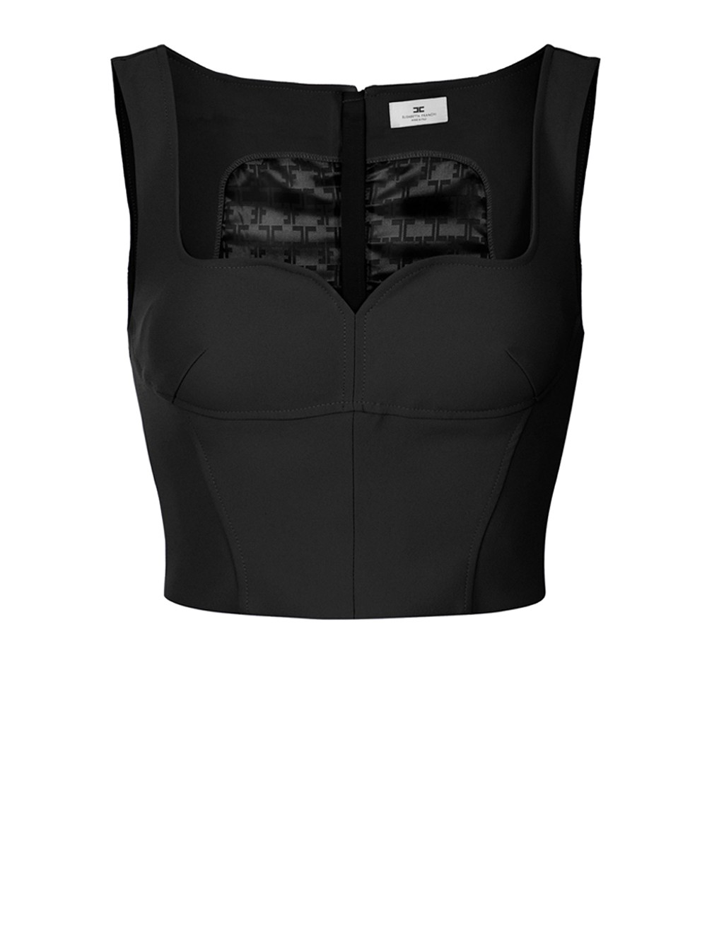 elisabetta franchi top schwarz - damen größe 42