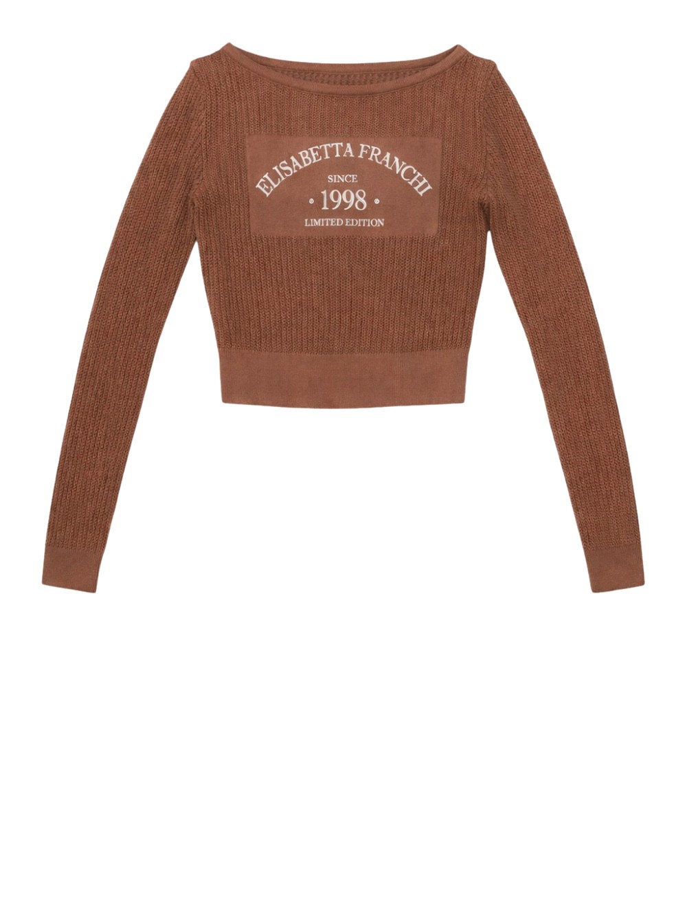 elisabetta franchi pullover braun - damen größe 44