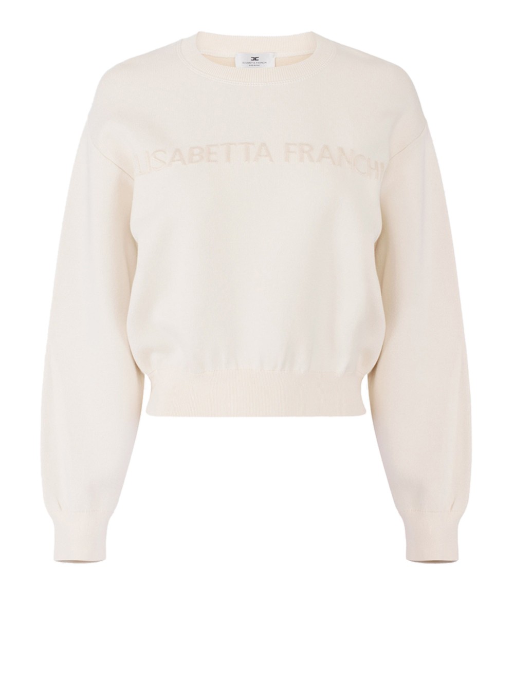 elisabetta franchi sweatshirt ivory - damen größe 38