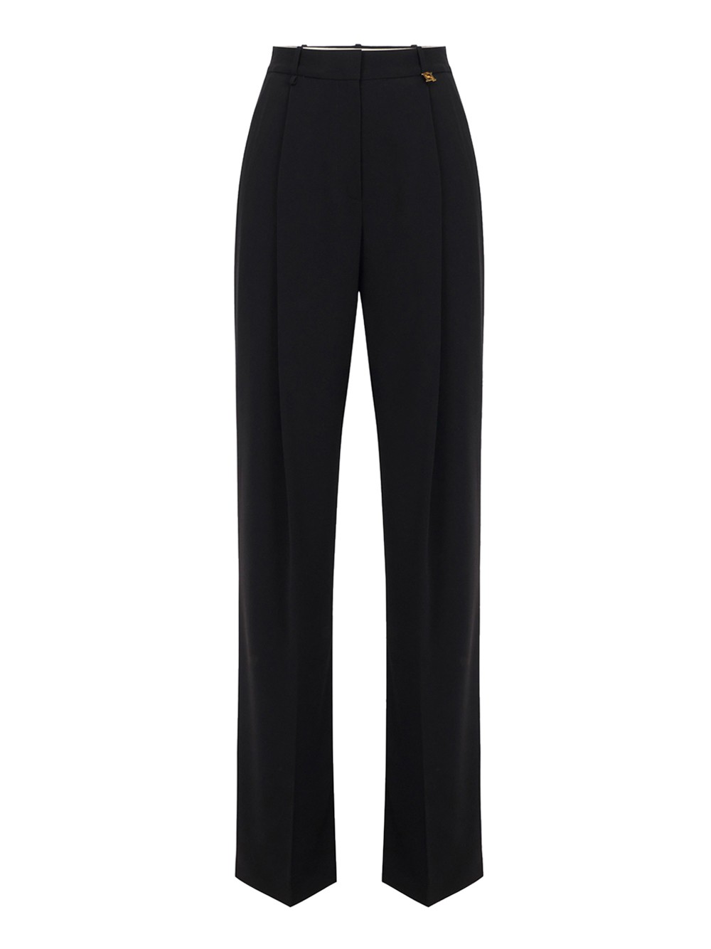 elisabetta franchi palazzo-hose schwarz - damen größe 46