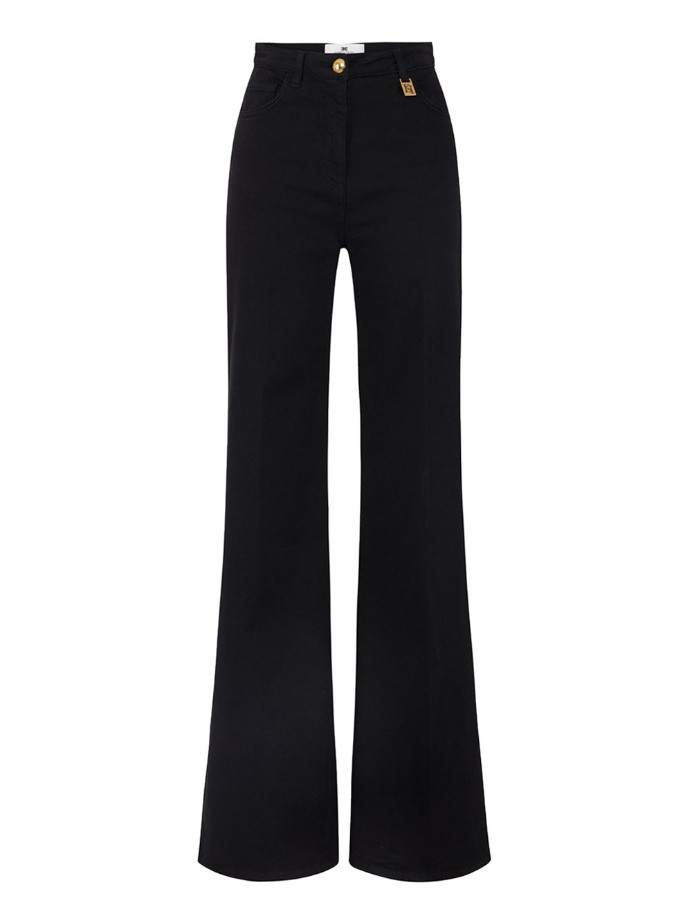 elisabetta franchi palazzo-hose schwarz - damen größe 31