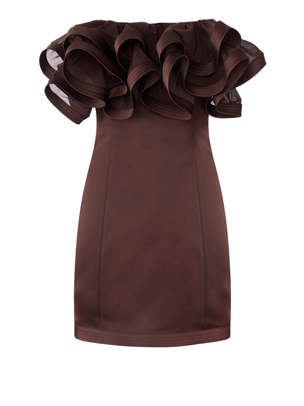 elisabetta franchi mini-kleid braun - damen größe 44