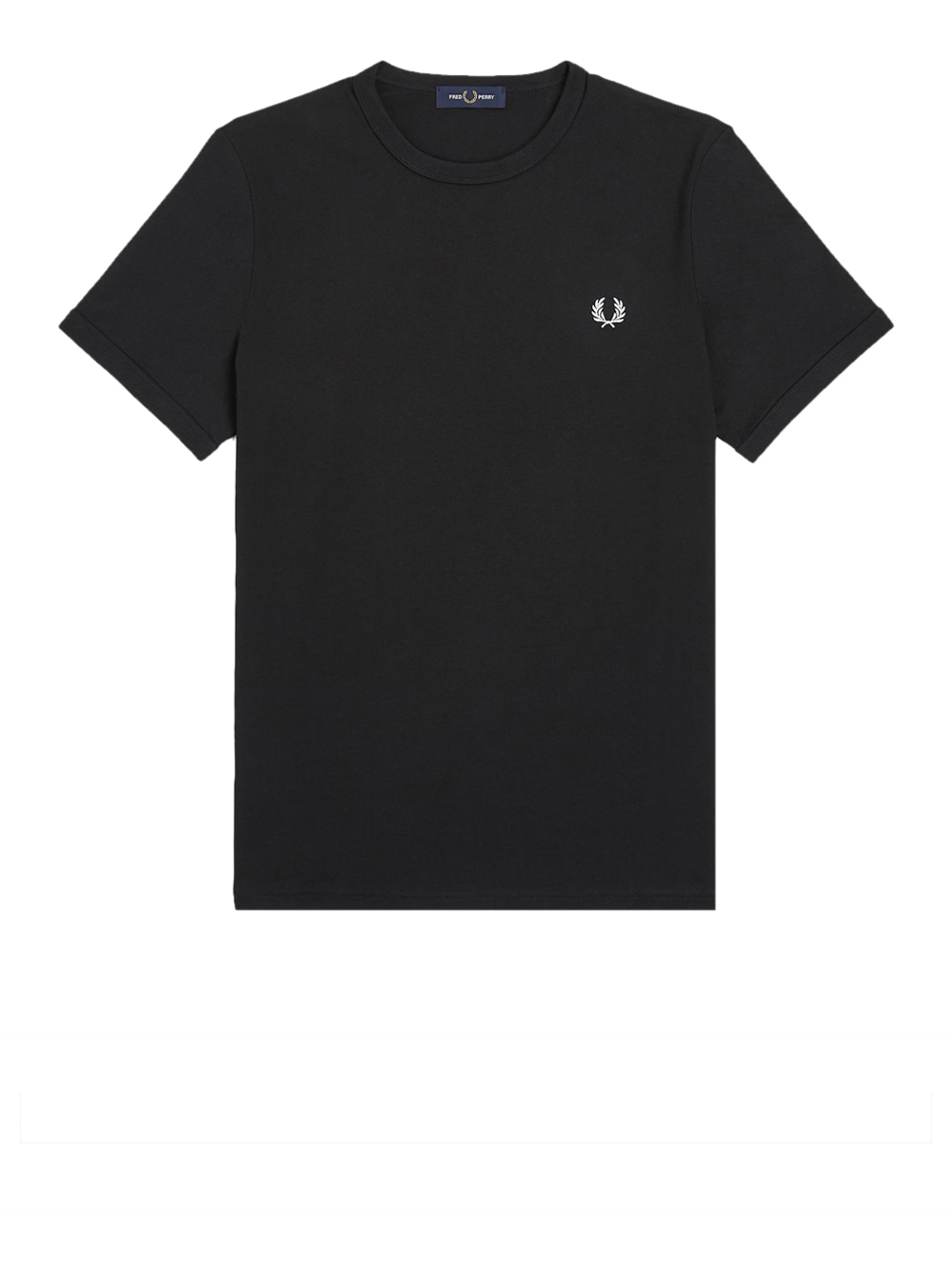 t-shirt fred perry ringer da uomo - nero taglia l