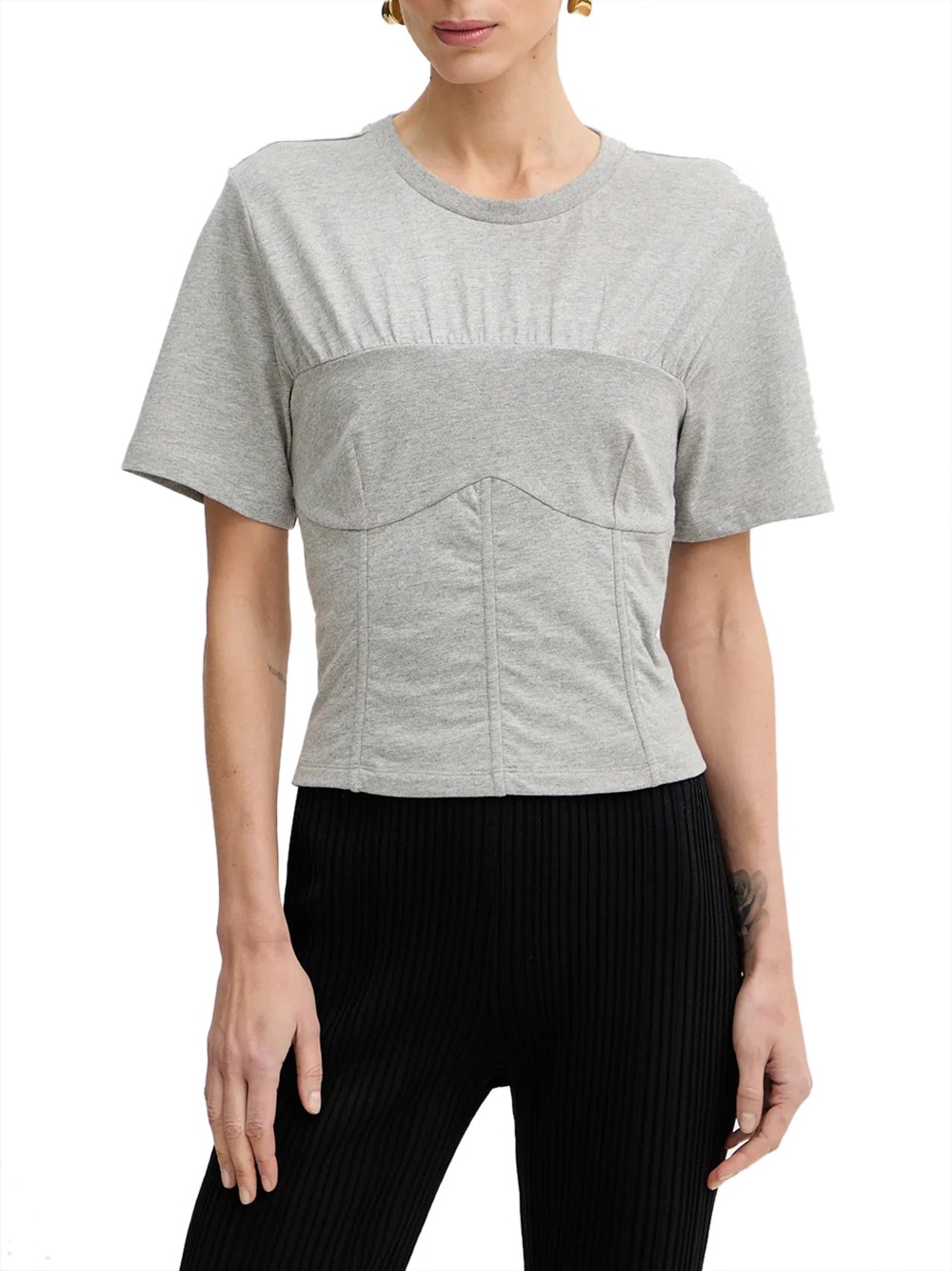 Patrizia-Pepe Donna Grigio T-Shirt Patrizia Pepe Da