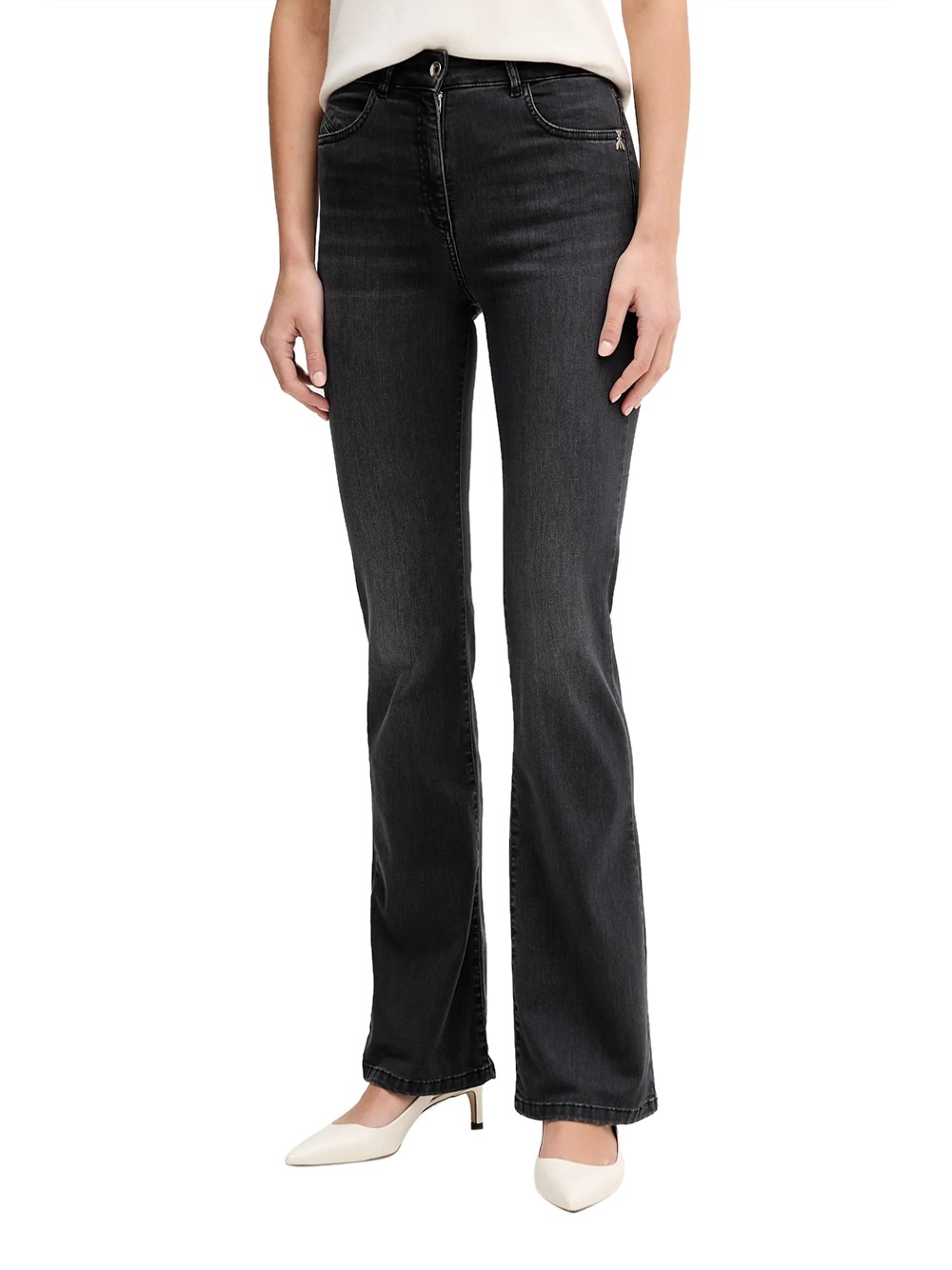 Patrizia-Pepe Donna Nero Jeans A Zampa Patrizia Pepe Da