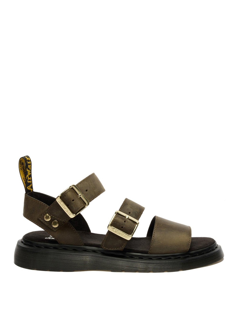 dr. martens gryphon sandale für damen - grün größe 36