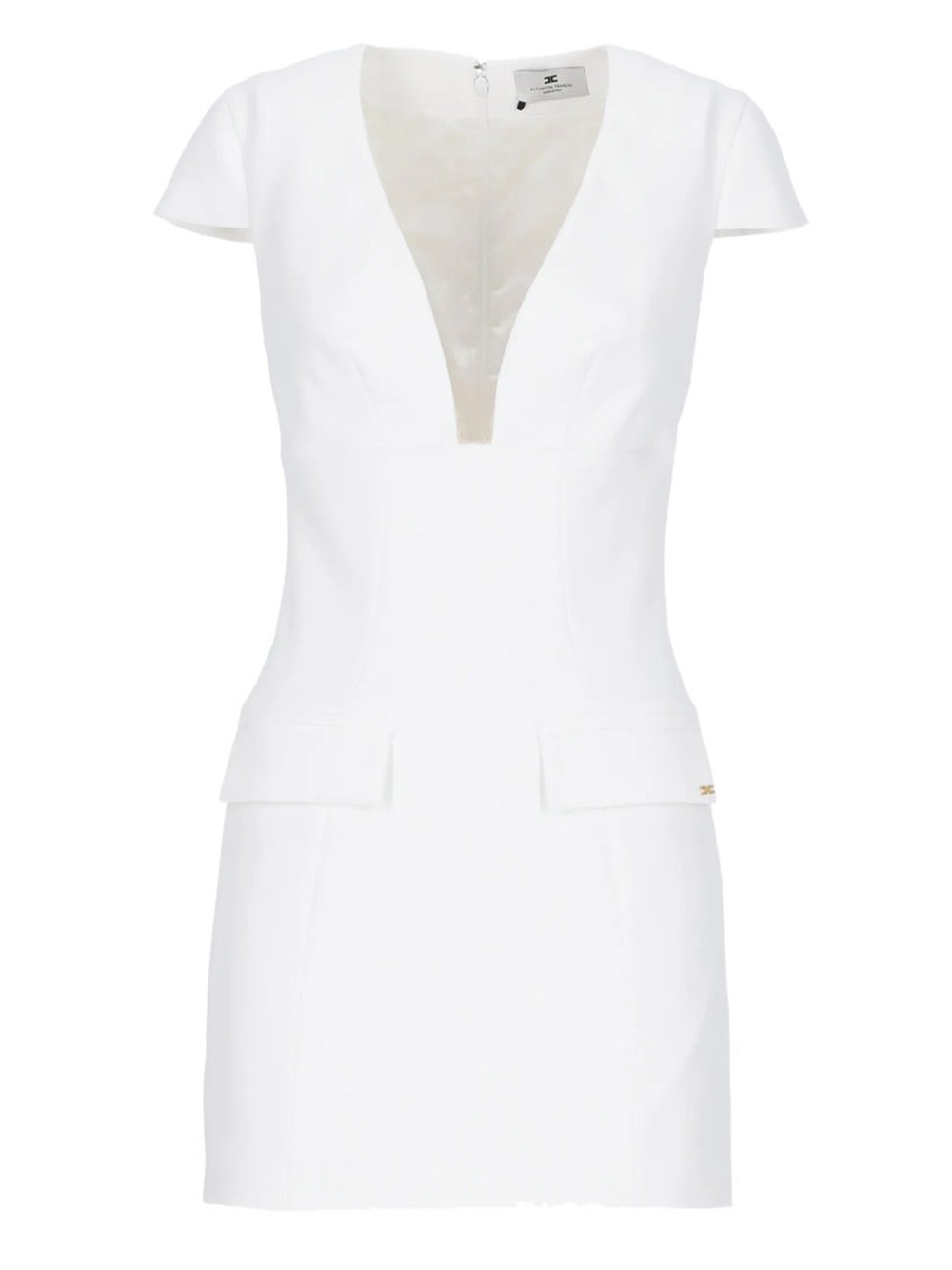 elisabetta franchi mini-kleid ivory - damen größe 40