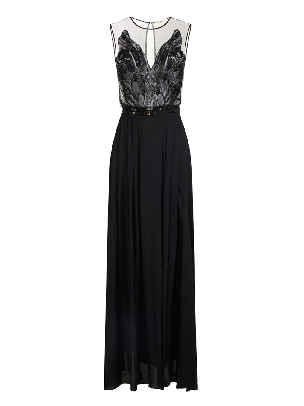 vestito longuette elisabetta franchi da donna - nero taglia 38