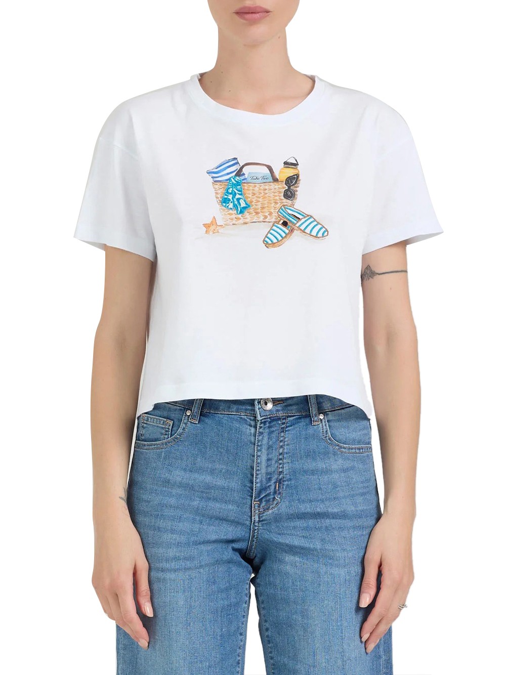 t-shirt take two summer da donna - bianco