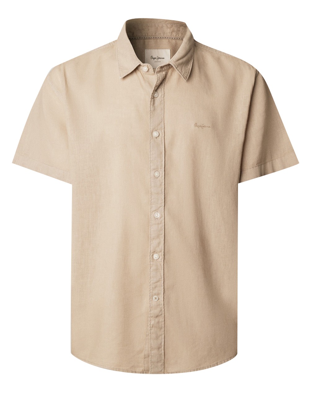 camicia pepe jeans percy da uomo - beige taglia s