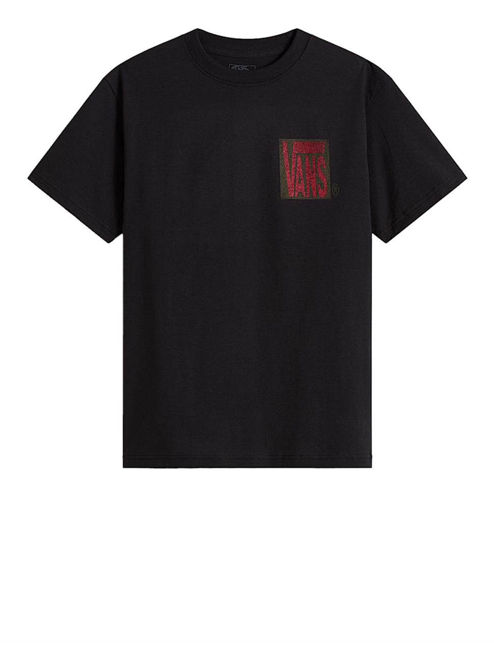 t-shirt vans stretch stack crackle da uomo - nero taglia l
