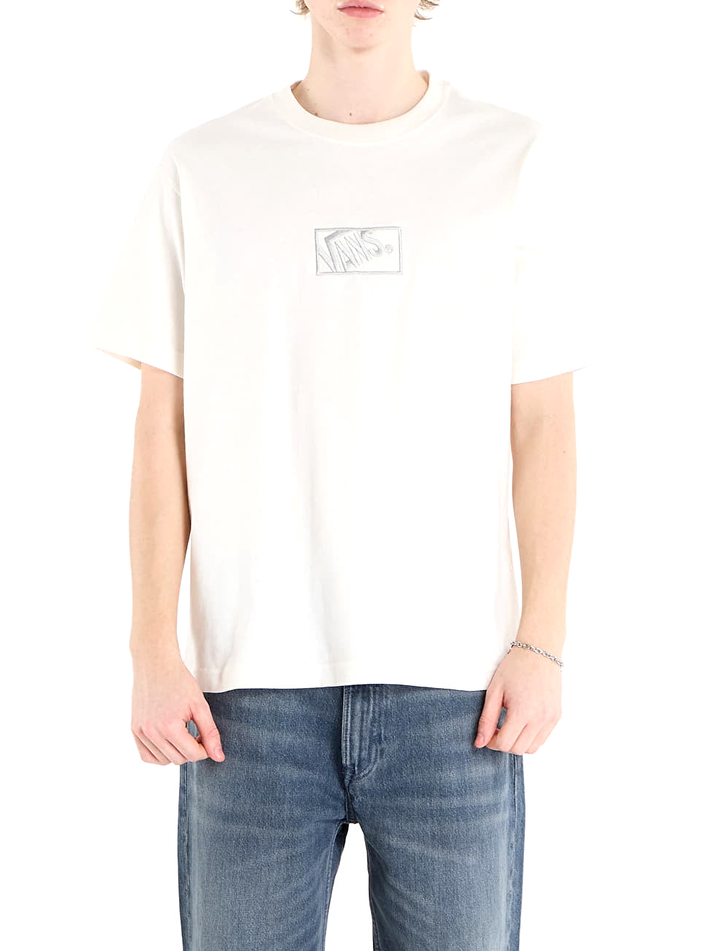 t-shirt vans blocked box loose da uomo - bianco taglia s