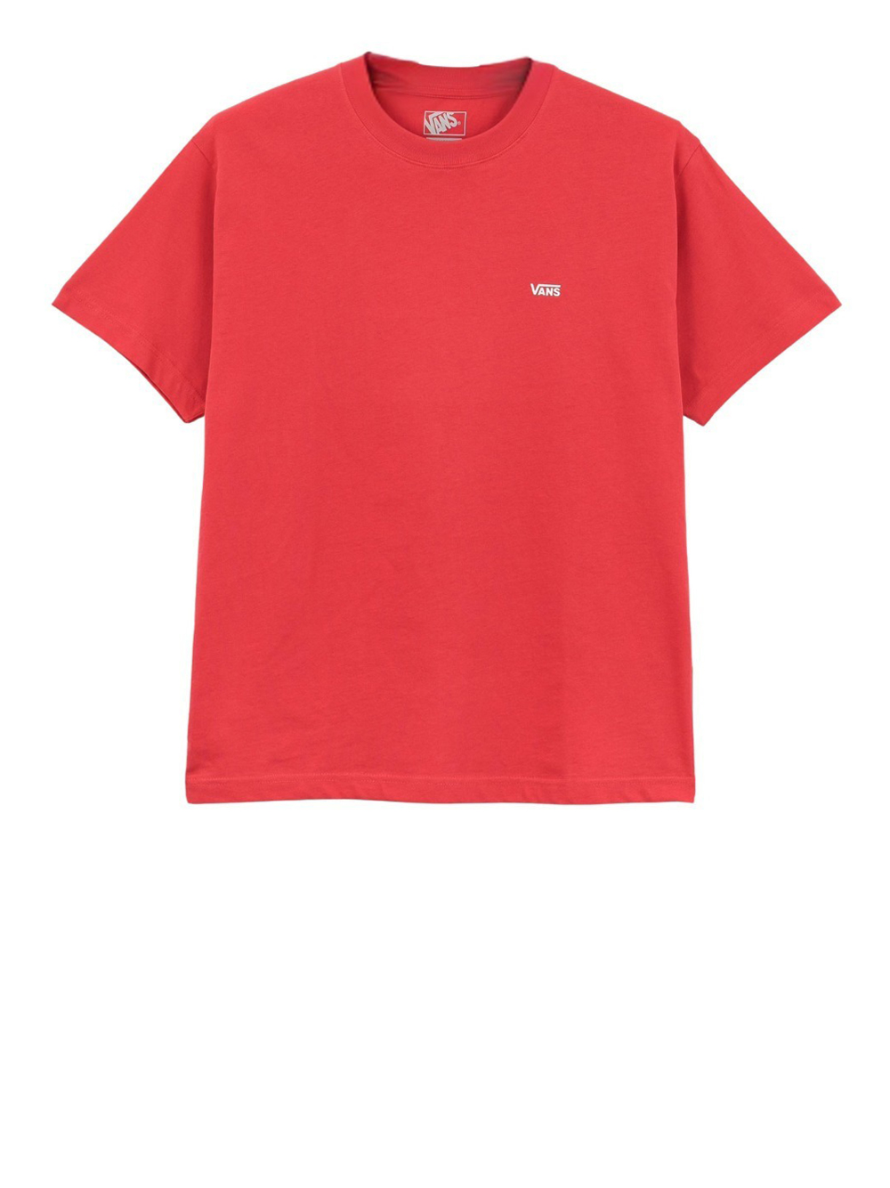 t-shirt vans left chest da uomo - rosso taglia m