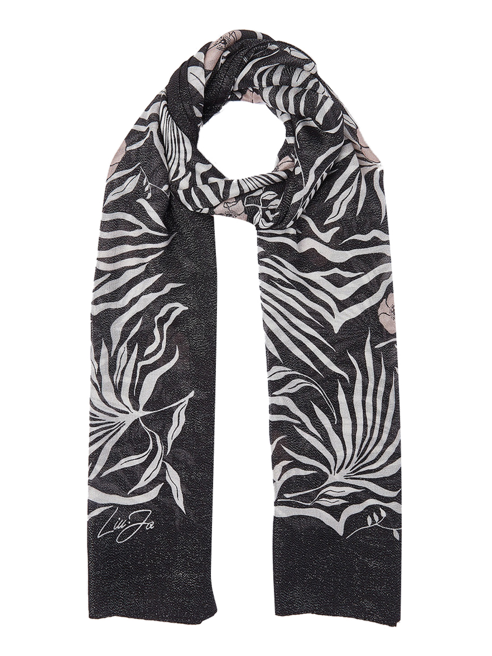 Liu-Jo Donna Nero Stola Liu Jo Flower Zebra Da