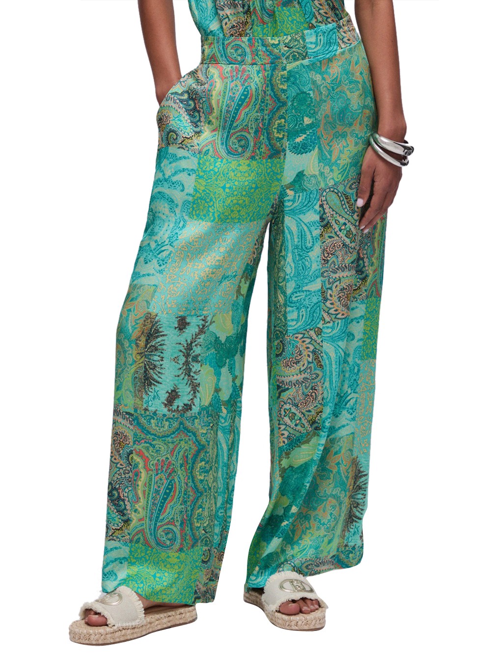 pantalone palazzo liu jo da donna - verde